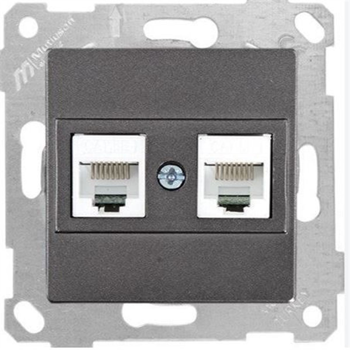 RİTA MEK TUŞ DATA PRİZİ 2*RJ45 (CAT5E) FÜME 1